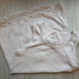 y2k lace white tank *ੈ✩‧₊˚